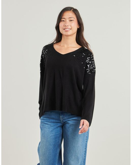 ONLY Black Sweater Onlstarry Ls Sequin