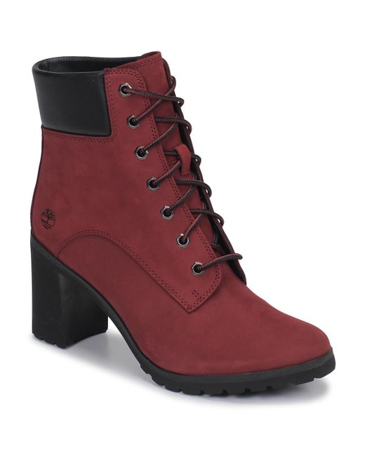 Timberland Allington 6in Lace Up Women's Low Ankle Boots In Red