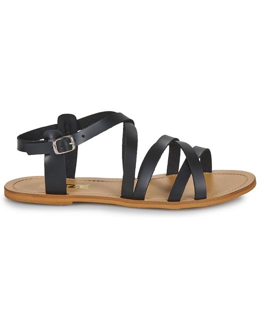 So Size Black Flat Sandals Iditron