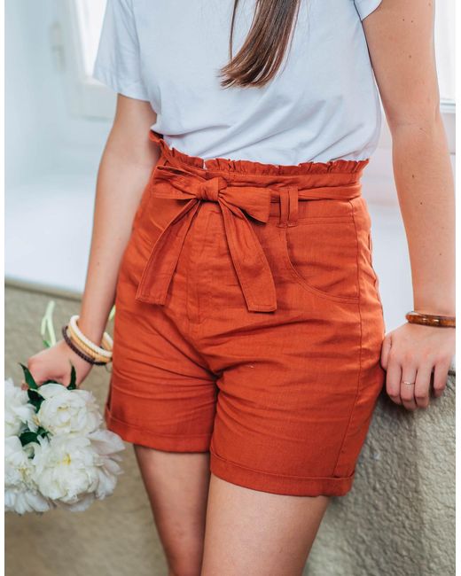 Celeste Red Shorts Amandine