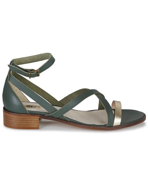 So Size Metallic Flat Sandals Rossi