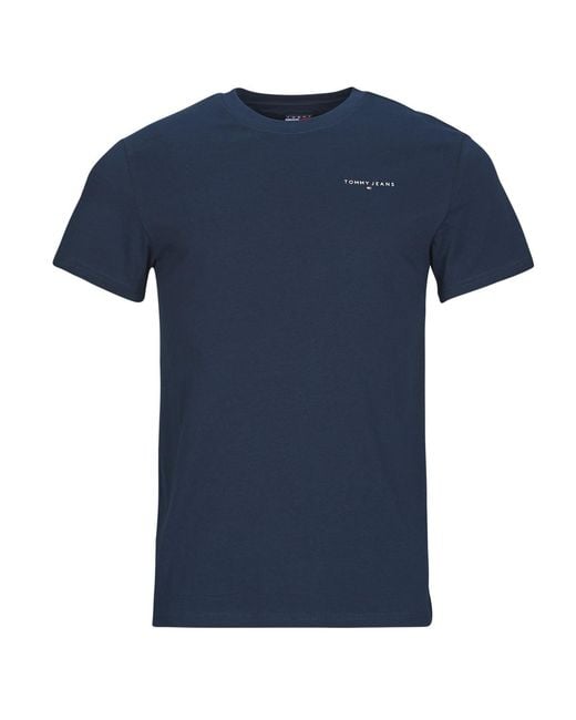 Tommy Hilfiger Blue T Shirt Tjm Slim Linear Chest Tee Ext for men