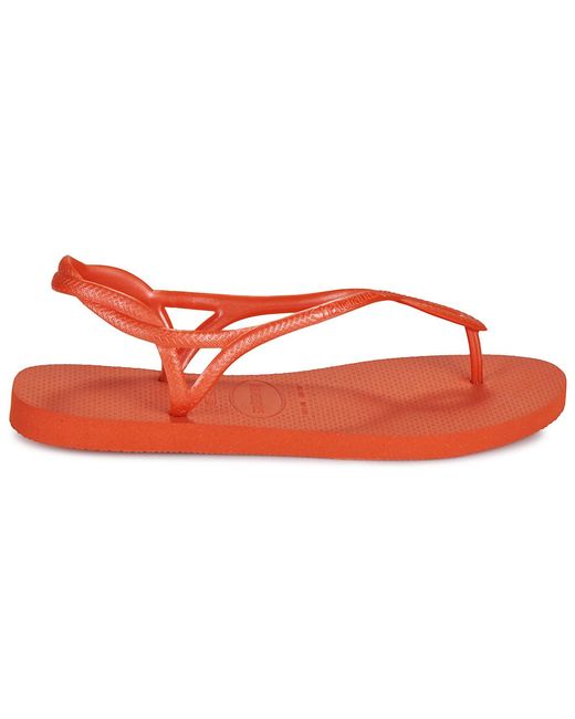 Havaianas Red Flat Sandals Luna