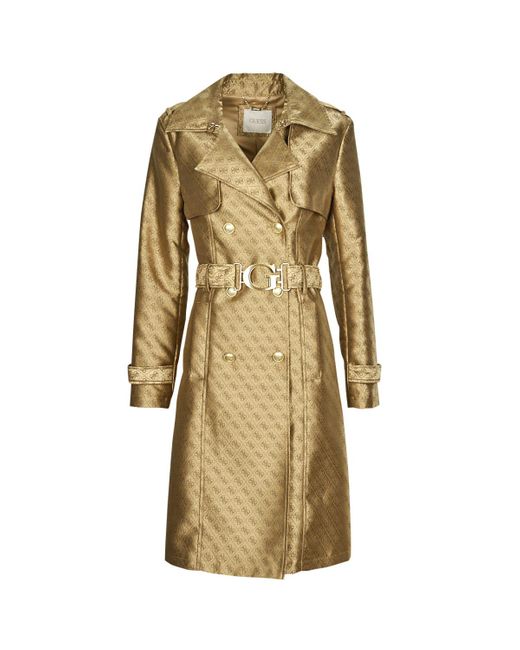 Guess Natural Trench Coat Diletta Belted Logo Trench