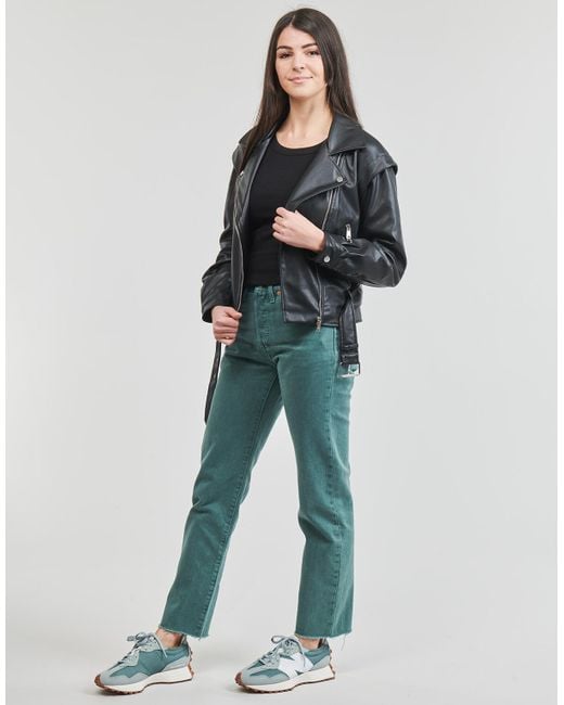 ONLY Black Leather Jacket Onlraven