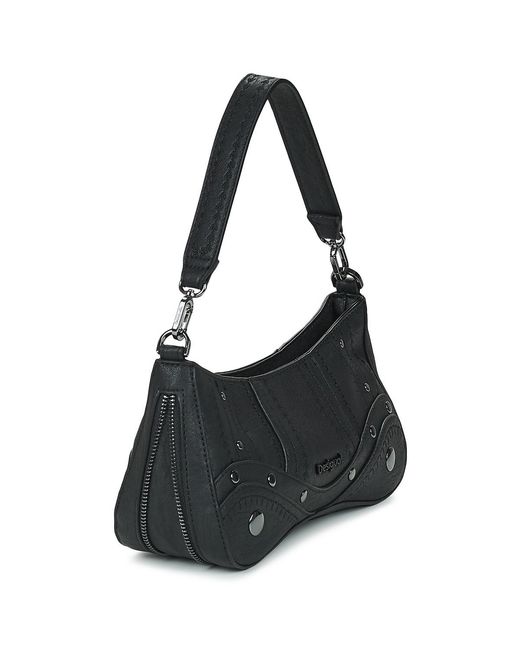 Desigual Black Shoulder Bag Embro Patch Alsacia