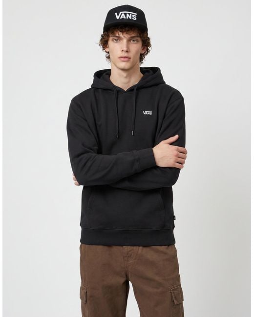Vans Black Hoodies Left Chest Pullover for men