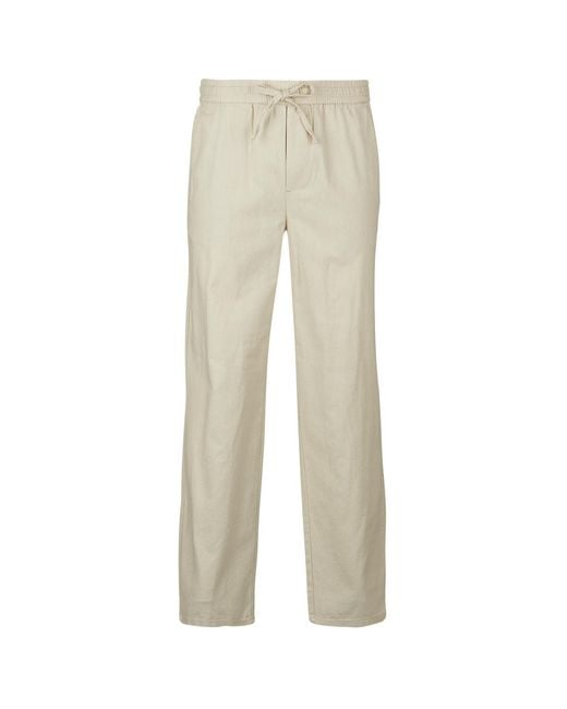 Only & Sons Natural Straight Trousers Onssinus Loose 0007 Cot Lin for men