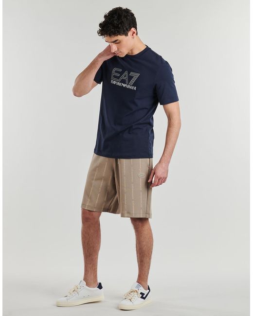 EA7 Blue T Shirt Train Visibility M Tee for men