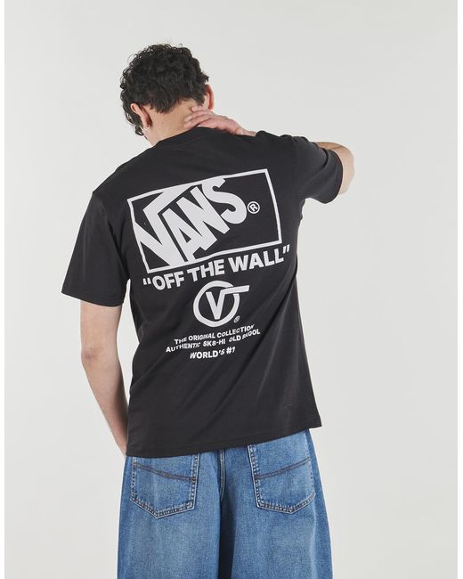 Vans Black T Shirt Stacked Hi Ss Tee for men