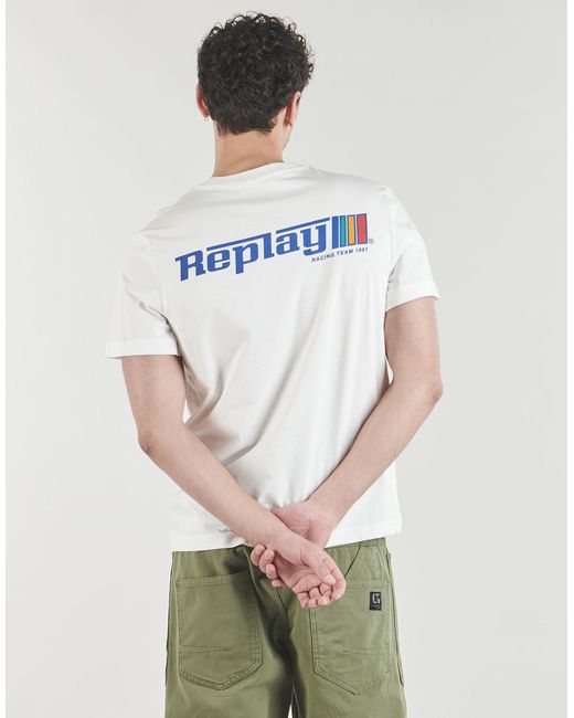 Replay White T Shirt for men