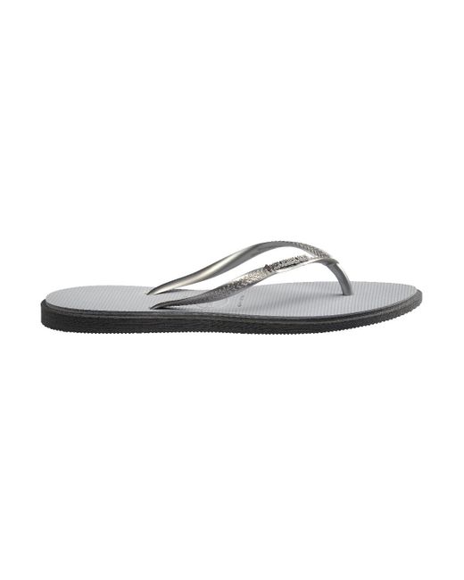 Havaianas White Flip Flops / Sandals (shoes) Slim Point