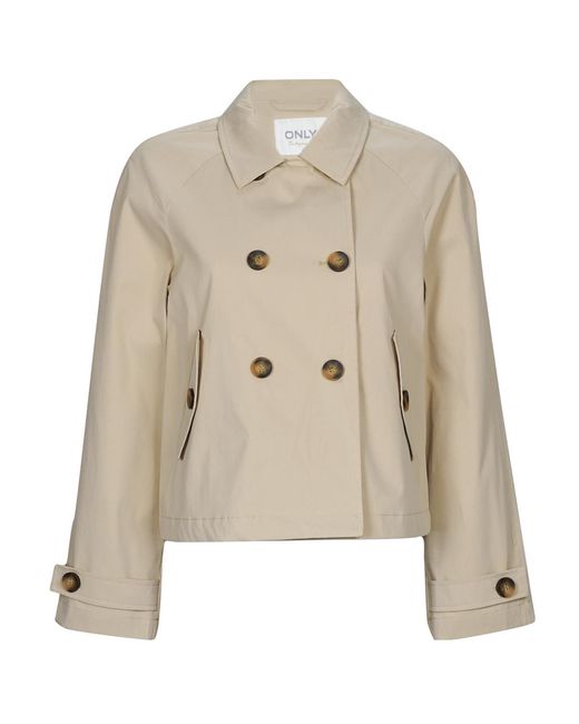 ONLY Natural Trench Coat Onlapril Short Trenchcoat Cc