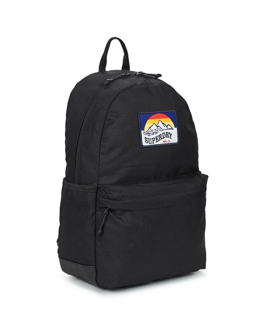 Superdry Black Backpack Classic Patch Montana