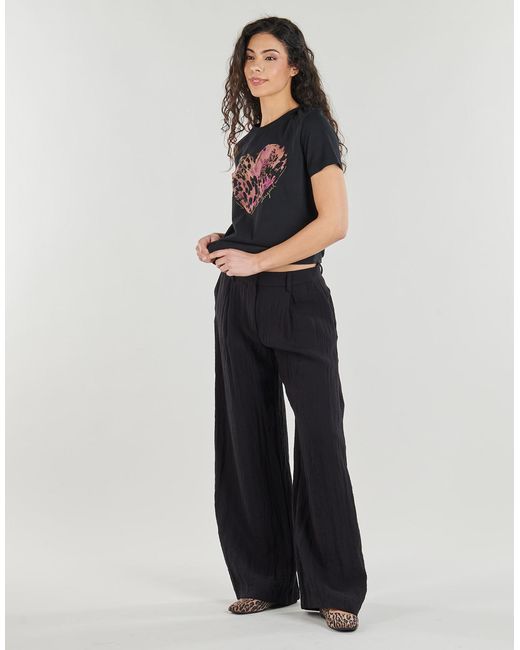 Desigual Black T Shirt Tiger Cor