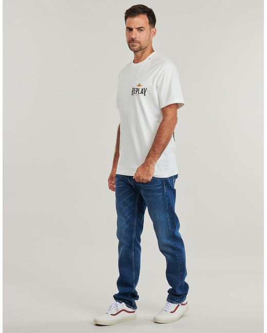 Replay White T Shirt for men