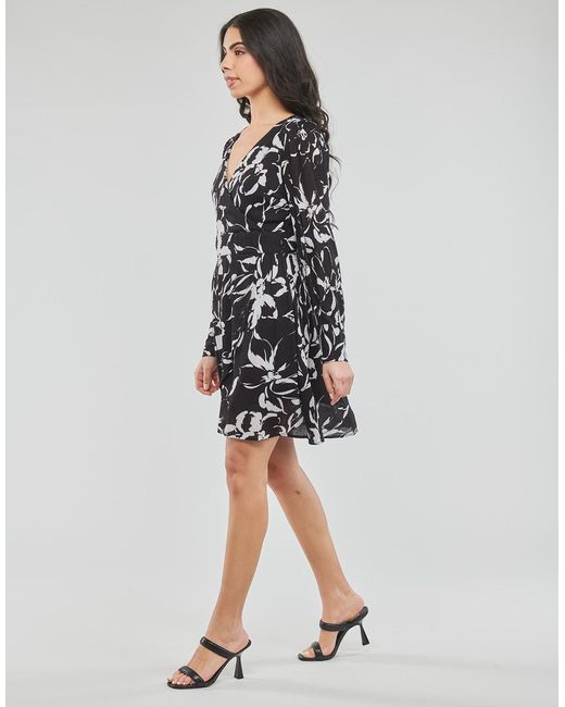 Vero Moda Black Dress Vmpolliana Ls Short Dress Wvn