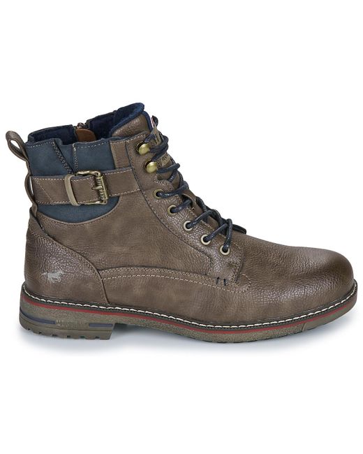 Mustang Brown Mid Boots 4201501 for men