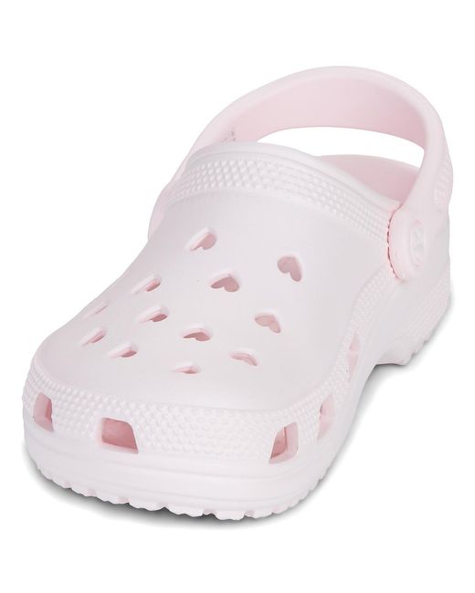 CROCSTM Pink Clogs (shoes) Classic Hearts Cut Out Clog