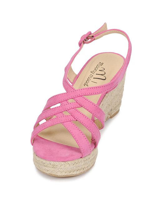 Moony Mood Pink Wedge Sandals Onice