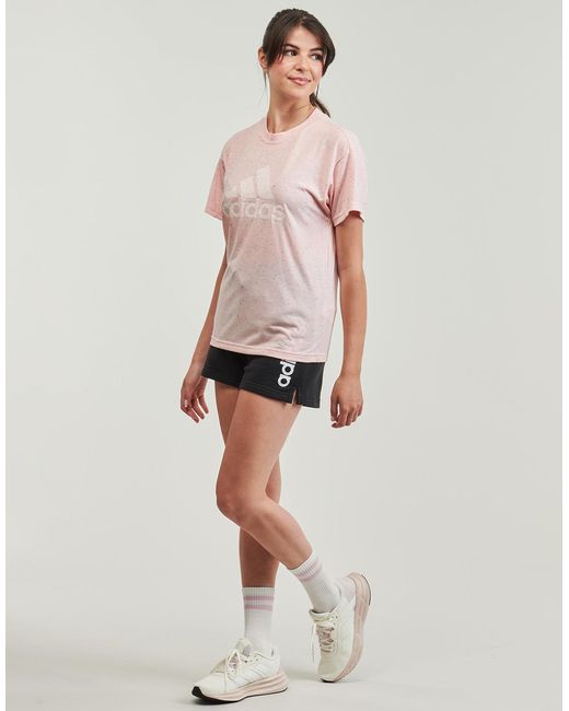 Adidas Pink T Shirt Future Icons Winners 3.0 T-shirt