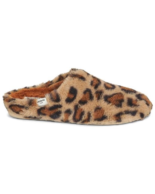 Victoria Brown Flip Flops Norte Animal Print