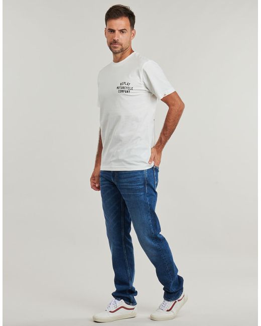 Replay White T Shirt for men
