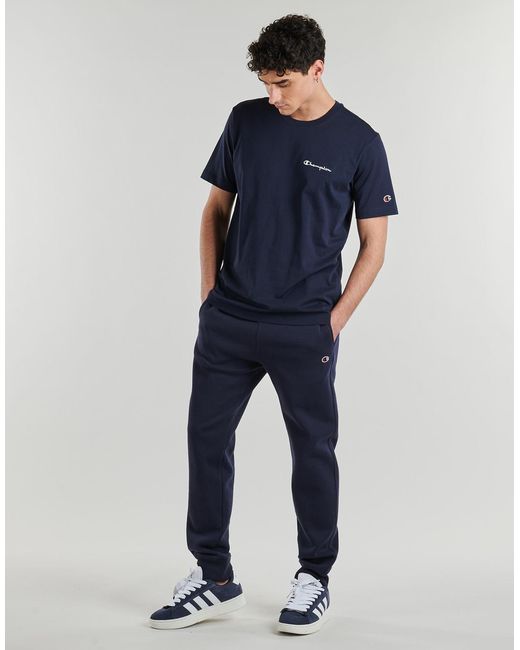 Champion Blue T Shirt Ss Tee for men