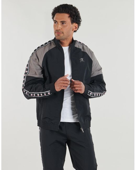 Champion Gray Tracksuit Jacket Full Zip Top for men