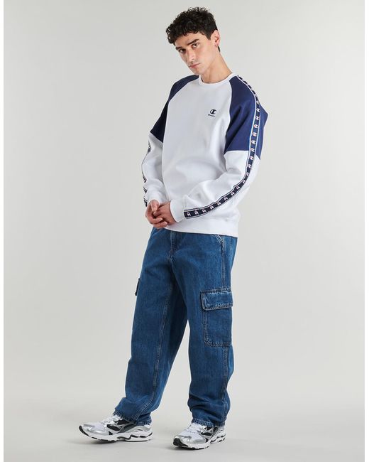 Champion Blue Sweatshirts Crewneck Sweatshirt for men