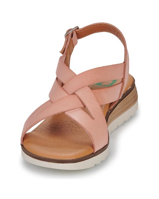 Dream in Green Pink Wedge Sandals Galya