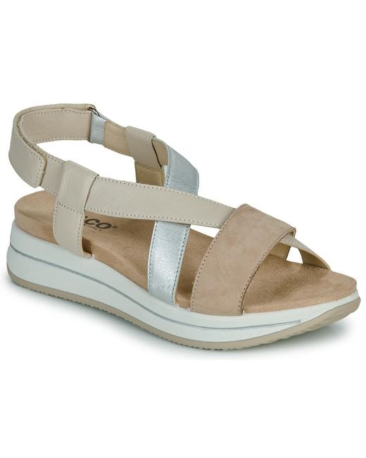 Igi&co Metallic Wedge Sandals