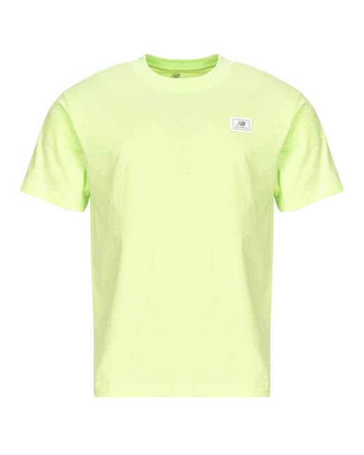 New Balance Yellow T Shirt Woven Label T-shirt for men