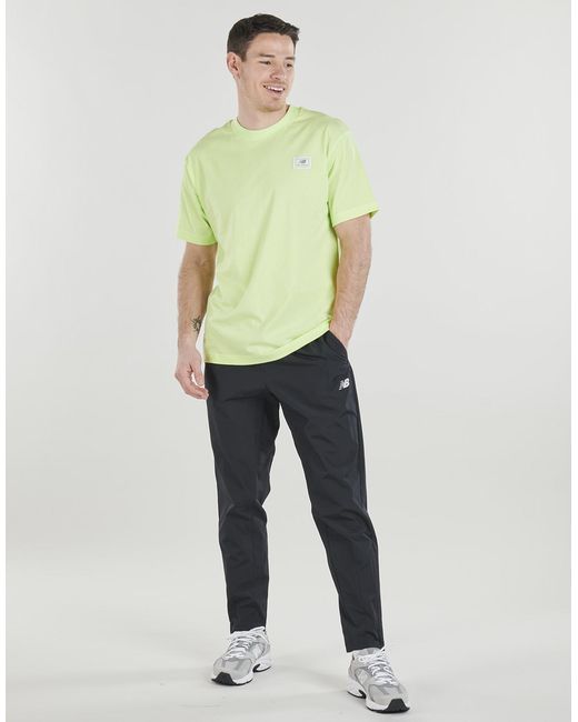 New Balance Yellow T Shirt Woven Label T-shirt for men