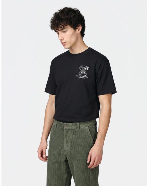 Vans Black T Shirt Refurbed Sstee for men
