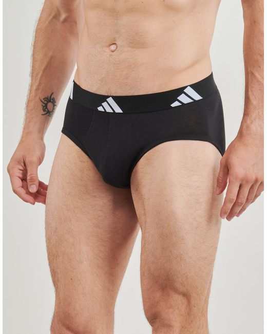 Adidas Black Underpants / Brief Active Flex Cotton Pack De 3 for men