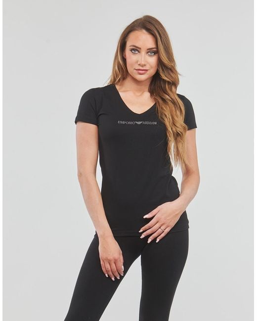 Emporio Armani Black T Shirt T-shirt V Neck