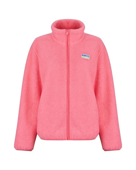 ONLY Pink Fleece Jacket Onleva Teddy