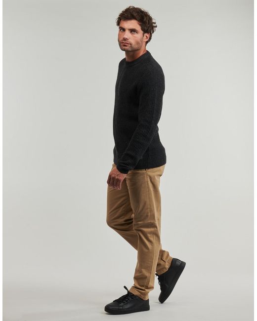 Jack & Jones Black Sweater Jjedover Knit Crew Neck for men