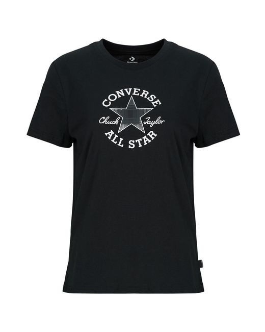 Converse Black T Shirt Chuck Patch Tee