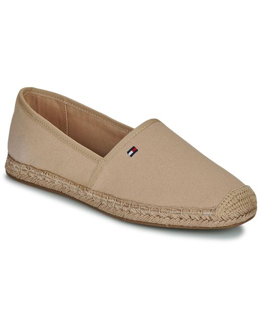 Tommy Hilfiger Natural Espadrilles / Casual Shoes Flag Canvas Espadrille