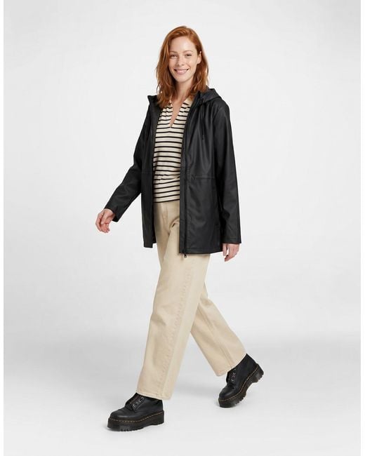 ONLY Black Parka Onleben Shine String Raincoat