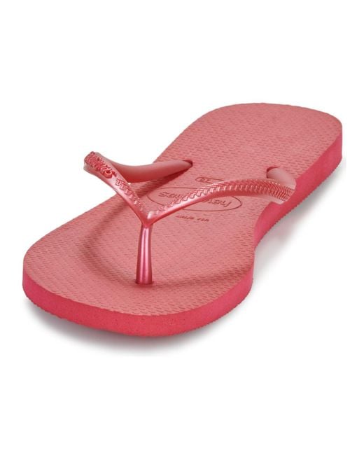 Havaianas Pink Flip Flops / Sandals (shoes) Slim