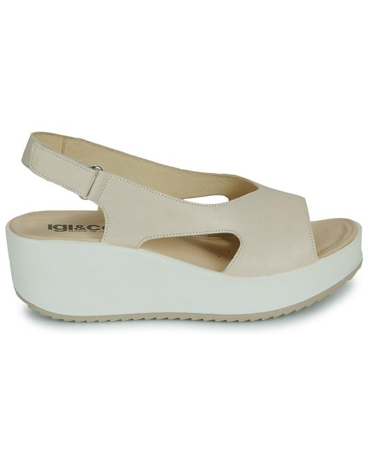 Igi&co Metallic Wedge Sandals D.candy