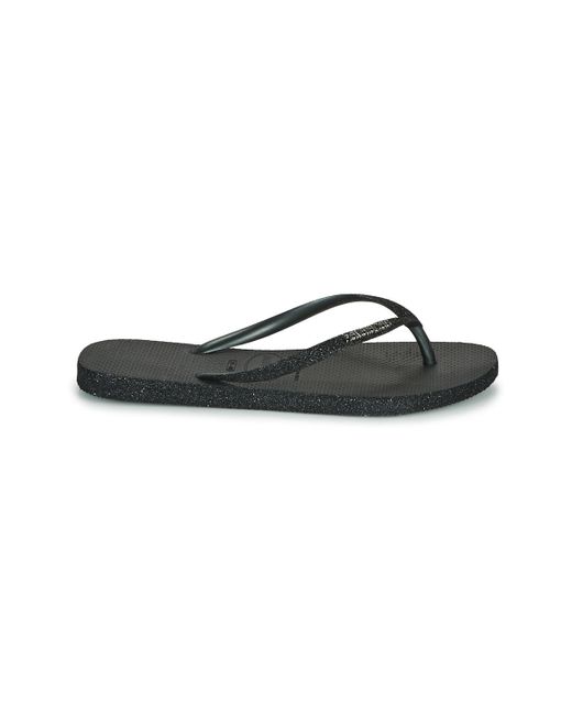 Havaianas Black Slim Sparkle Ii Flip Flops / Sandals (shoes)