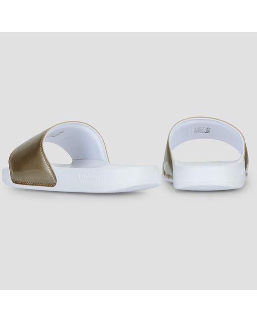 Lacoste White Tap-dancing Serve Slides 0.0