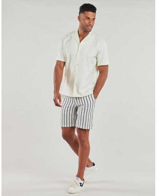 SELECTED White Short Sleeved Shirt Slhrelaxtalon for men