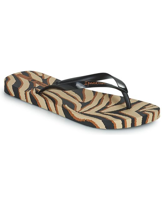 Ipanema Brown Animale Print Fem Flip Flops / Sandals (shoes)