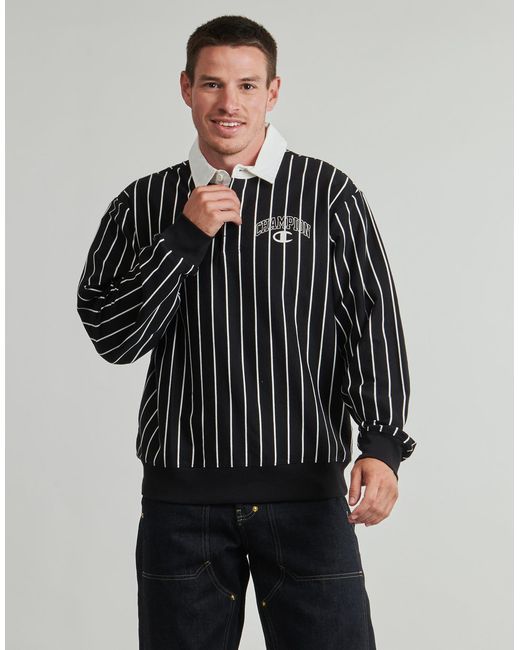 Champion Black Sweatshirts Polo