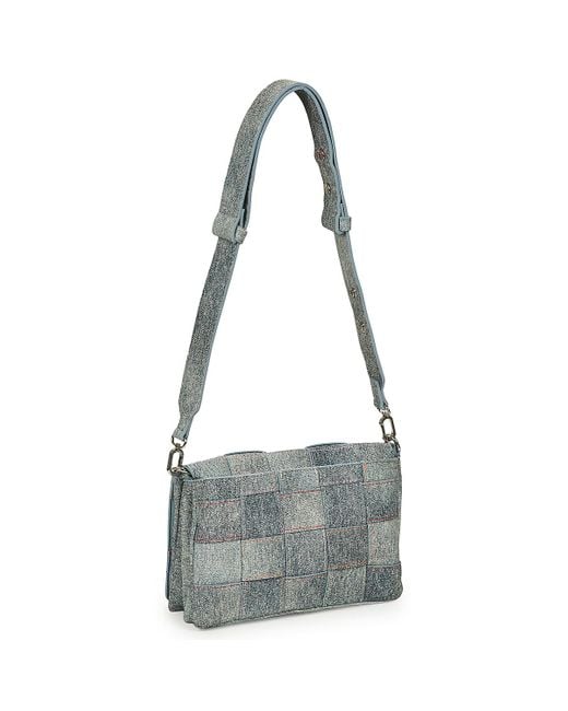 Desigual Gray Shoulder Bag Yoko Dortmund Flap Denim